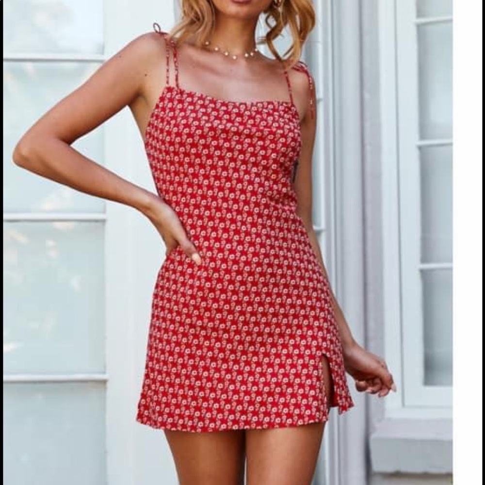 Red mini hello molly dress